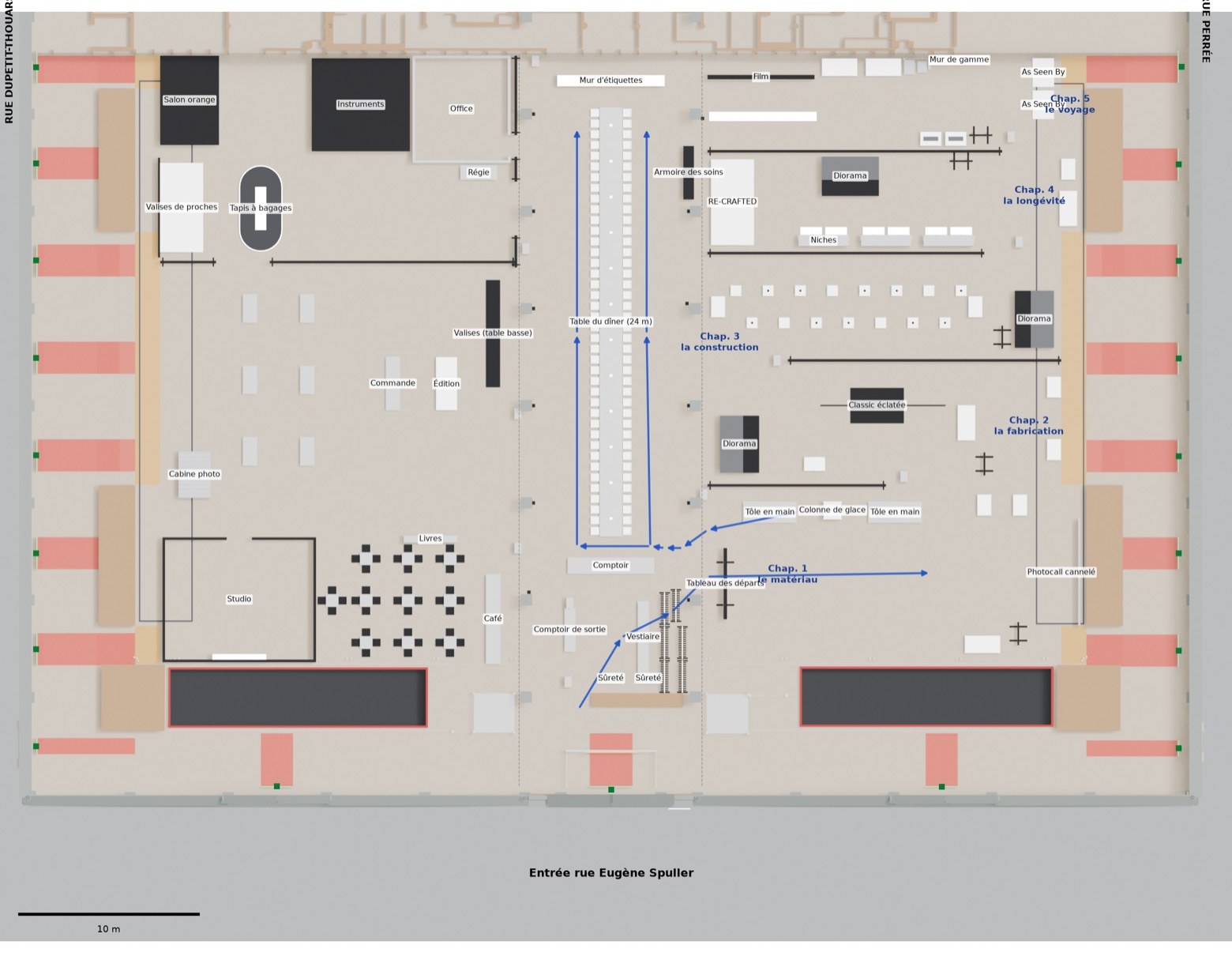 Plan du rez-de-chaussée, le dîner VIC
