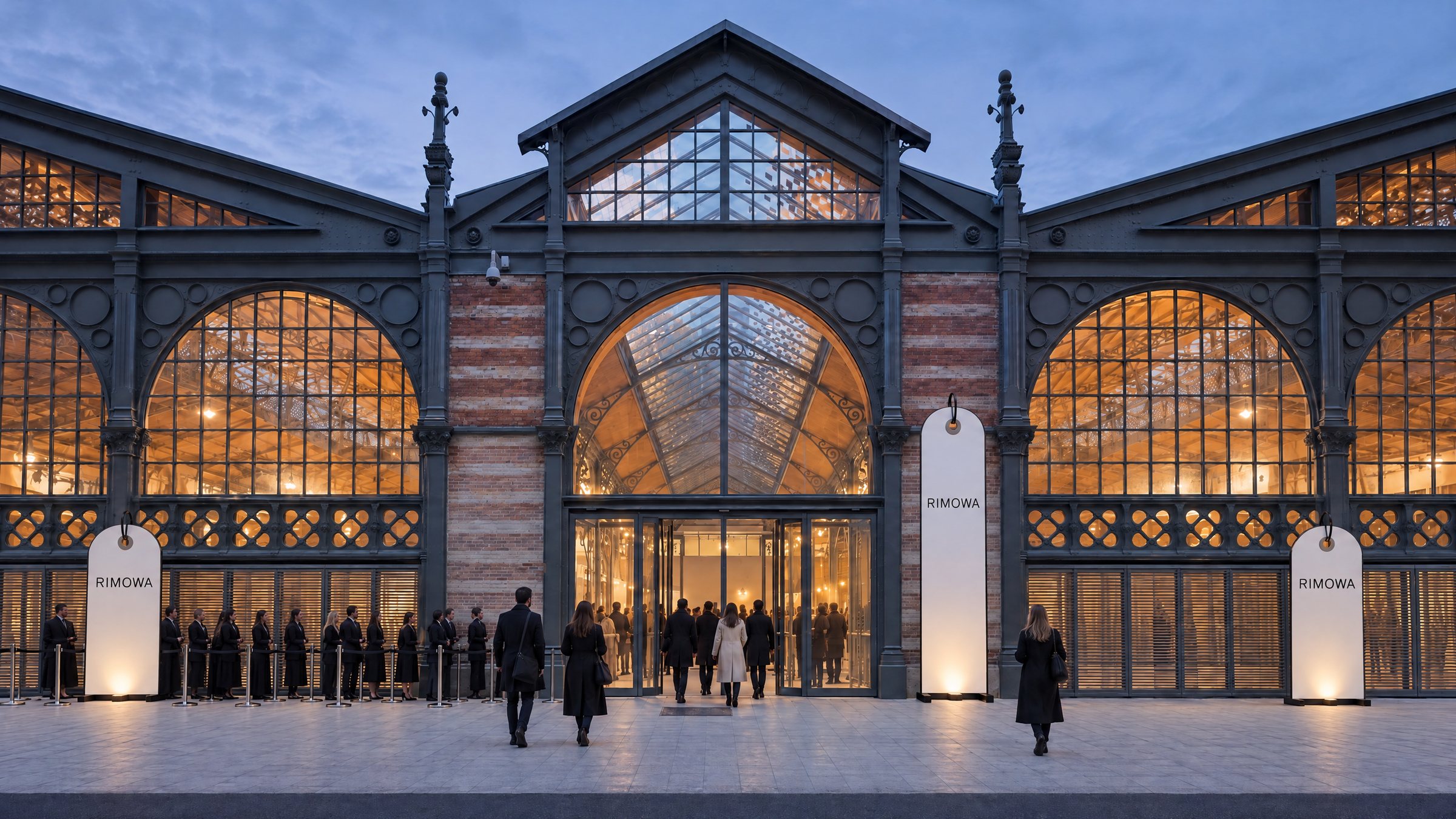 Trois étiquettes de bagage sur la façade