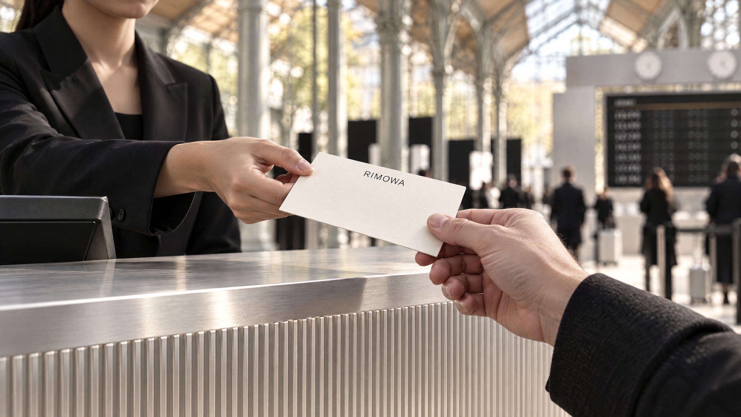 La carte d'embarquement au nom du visiteur.